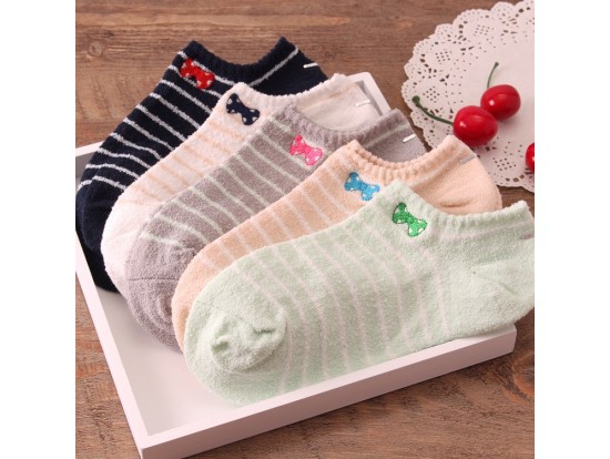 เซต5คู่ ถุงเท้าน่ารัก ข้อสันใต้ตาตุ่ม เนื้อนุ่มๆ